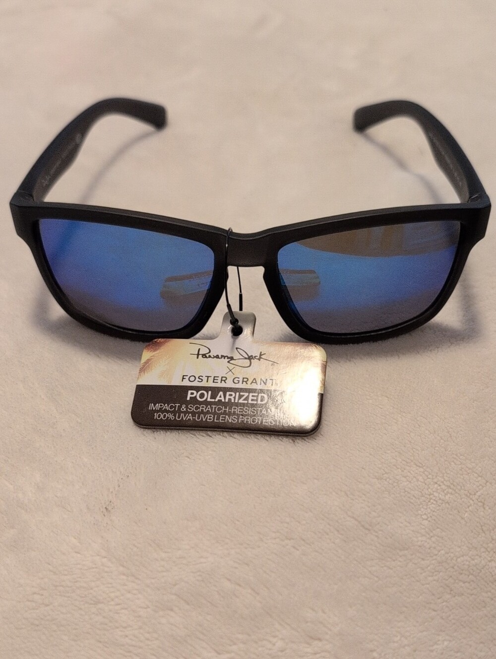NWT Panama Jack x Foster Grant Mens Polarized Blue Mirror Sunglasses